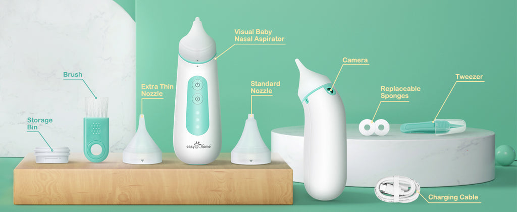 Electric Baby Nasal Aspirator with iOS & Android App-Controlled Camera