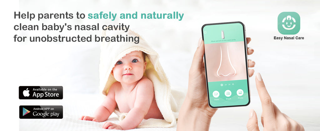 Electric Baby Nasal Aspirator with iOS & Android App-Controlled Camera