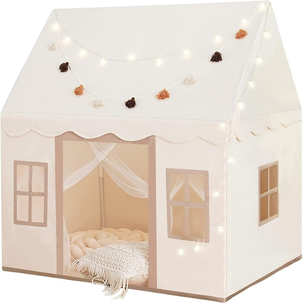 DreamCastle™ Large Kids Play Tent with Star Lights & Play Mat