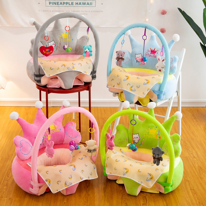 Crown Baby Learning Chair Plush Sofa for Infants