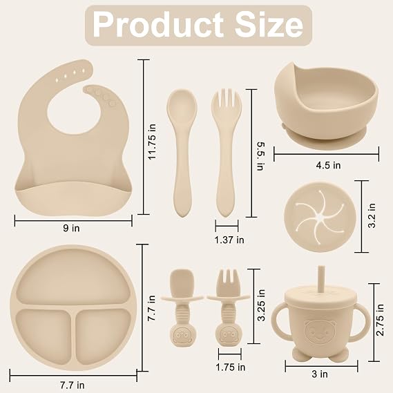 TinyFeast™ Silicone Baby Feeding Set (8-Piece)