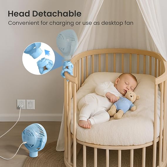 CoolBreeze™ Portable Stroller Fan with LED Display