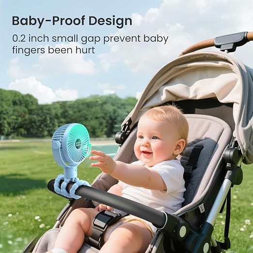 CoolBreeze™ Portable Stroller Fan with LED Display