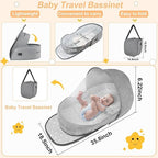 CozyNest™ Portable Travel Bassinet with Mosquito Net & Canopy