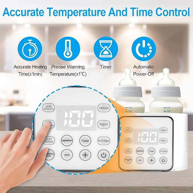 WarmNest™ 13-in-1 Smart Baby Bottle Warmer