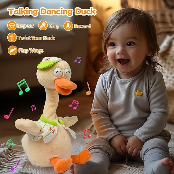 QuackyTunes™ Talking & Dancing Duck Plush Toy