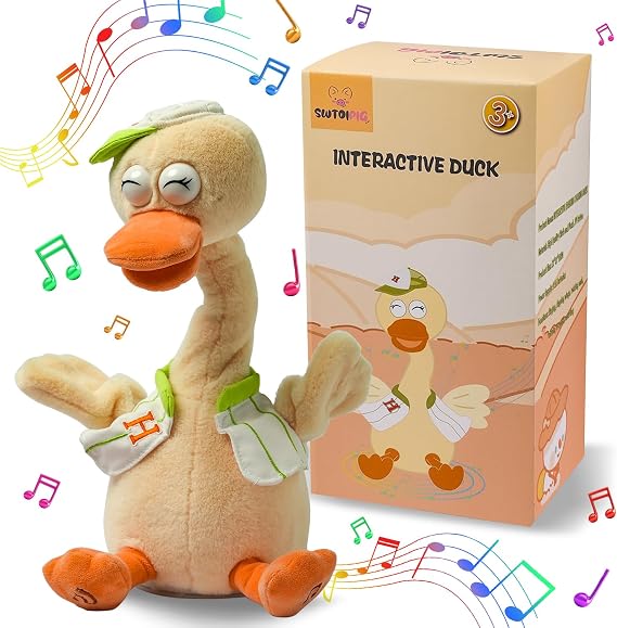 QuackyTunes™ Talking & Dancing Duck Plush Toy
