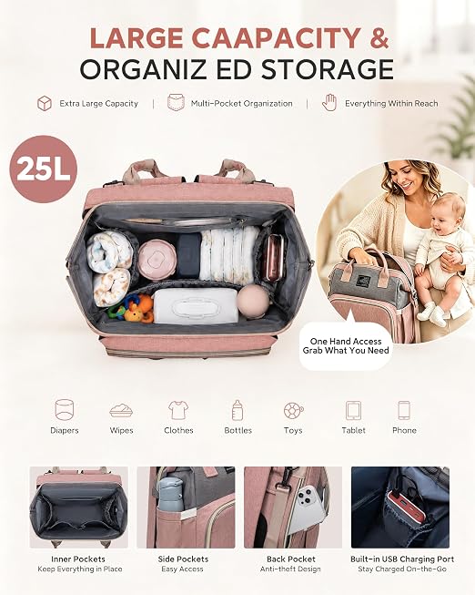 MamaGo™ Large Capacity Mommy Diaper Bag