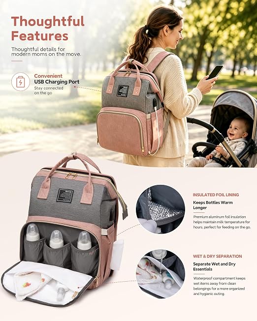MamaGo™ Large Capacity Mommy Diaper Bag