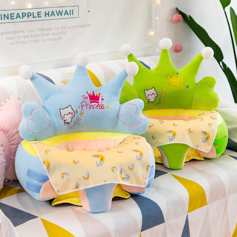 Crown Baby Learning Chair Plush Sofa for Infants