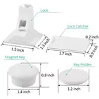 SafeLock™ Magnetic Cabinet Safety Locks (12-Pack)