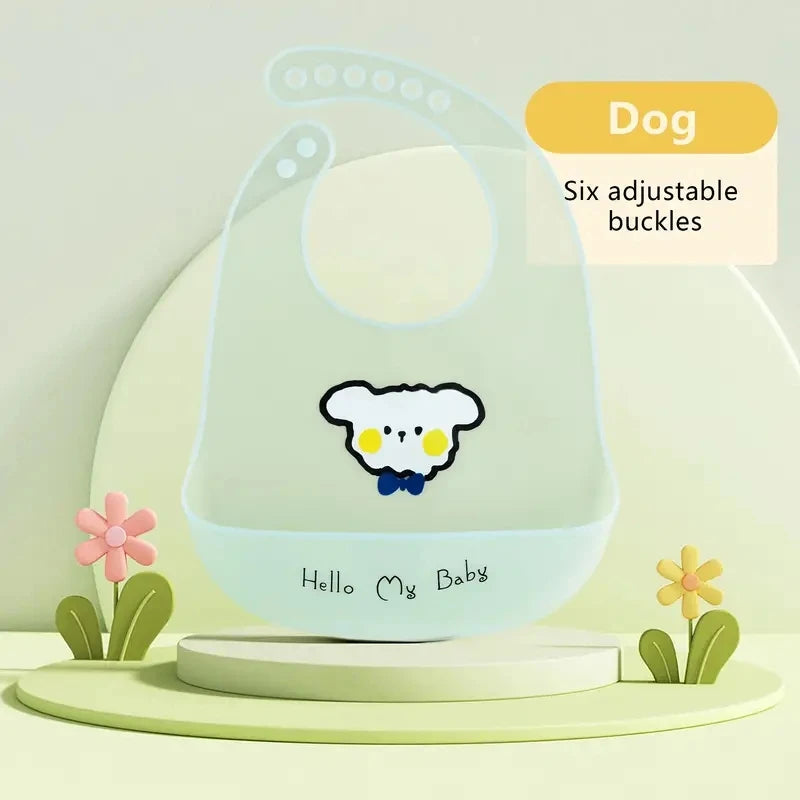 Cute Cartoon Animal Silicone Baby Bib