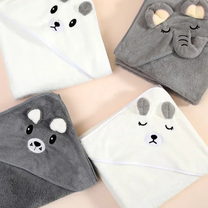 Hooded Baby Bath Towel & Swaddle Blanket