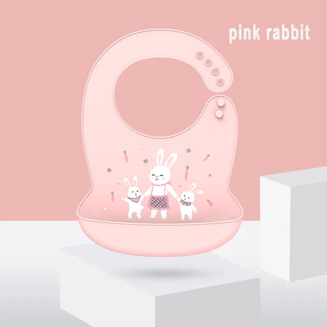 Cute Waterproof Silicone Baby Bib
