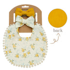 3-Piece Floral Baby Bib & Headband Set