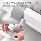 Newborn Collapsible Baby Bathtub with Thermometer & Floating Cushion