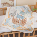 Cartoon Hooded Baby Bath Towel & Swaddle Blanket
