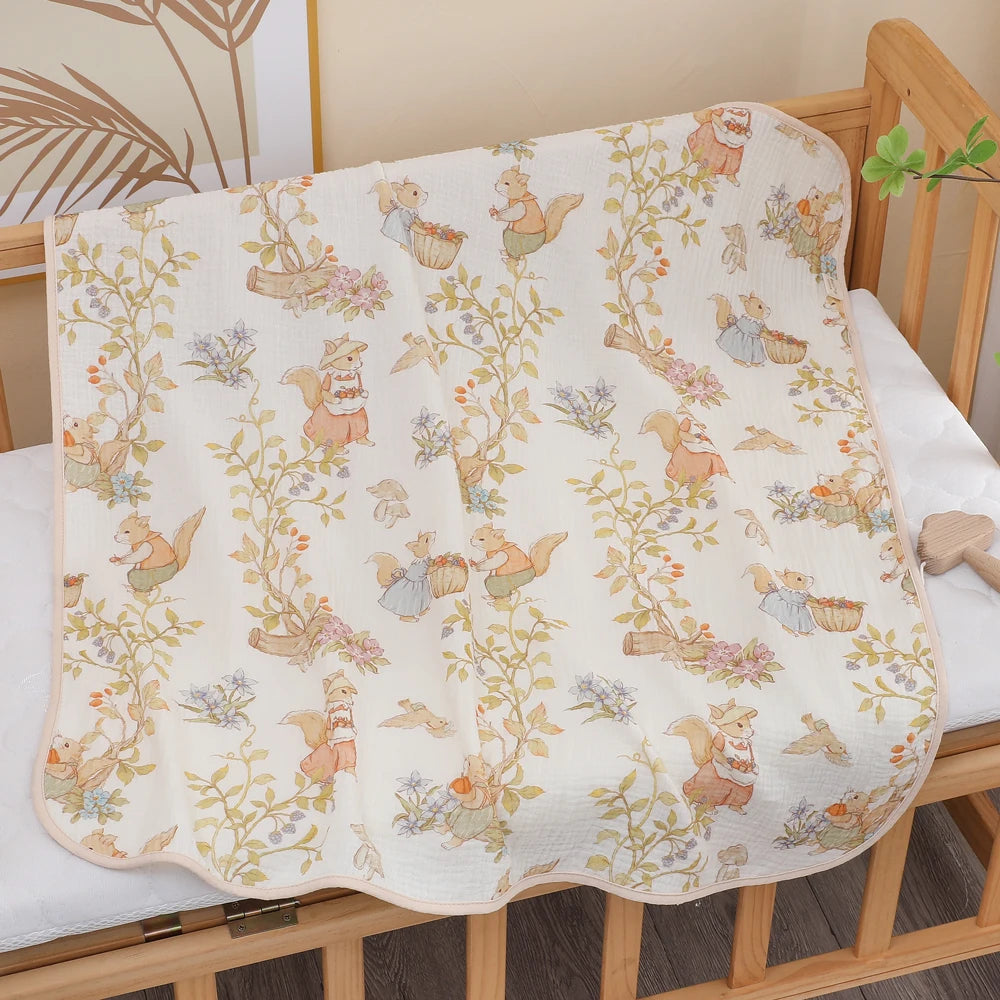 Cartoon Hooded Baby Bath Towel & Swaddle Blanket