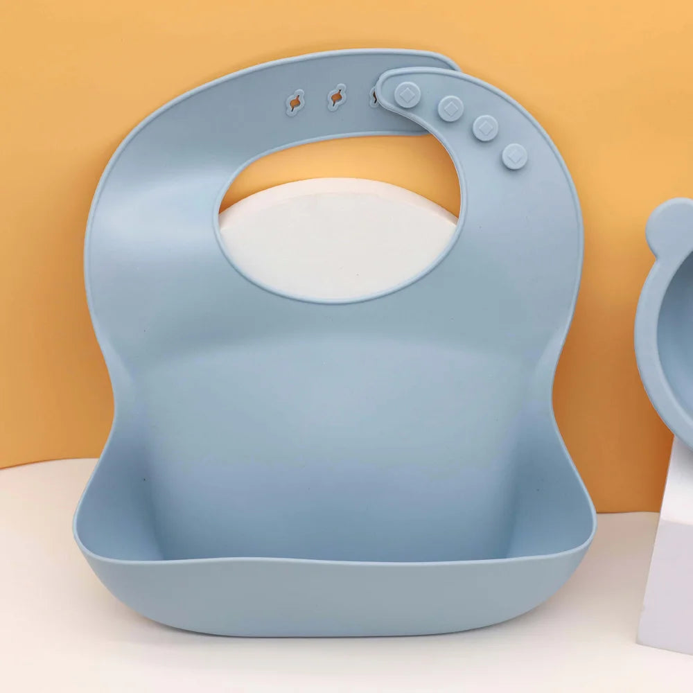 Adjustable Silicone Baby Feeding Bib