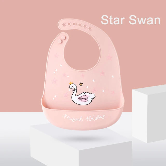 Cute Waterproof Silicone Baby Bib