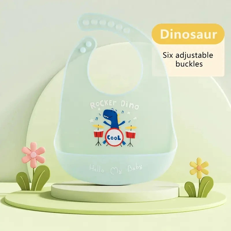 Cute Cartoon Animal Silicone Baby Bib