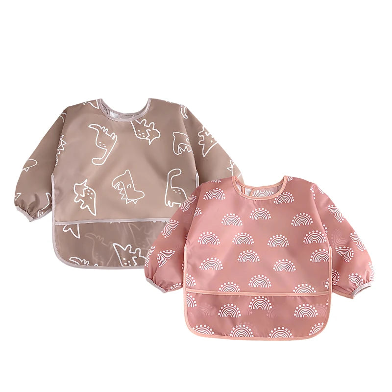 Waterproof Long Sleeve Baby Feeding Bib