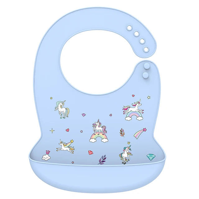 Cute Waterproof Silicone Baby Bib