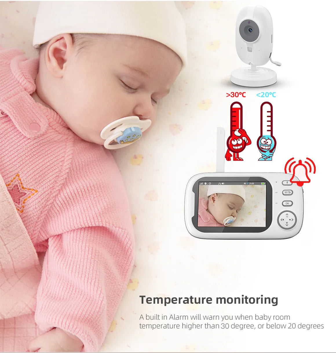 3.5" Wireless Baby Monitor with Camera