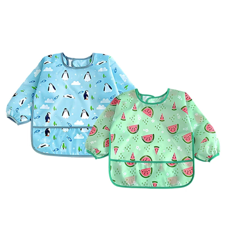 Waterproof Long Sleeve Baby Feeding Bib
