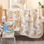 Cartoon Hooded Baby Bath Towel & Swaddle Blanket