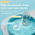 Wide-Neck Glass Baby Feeding Bottle
