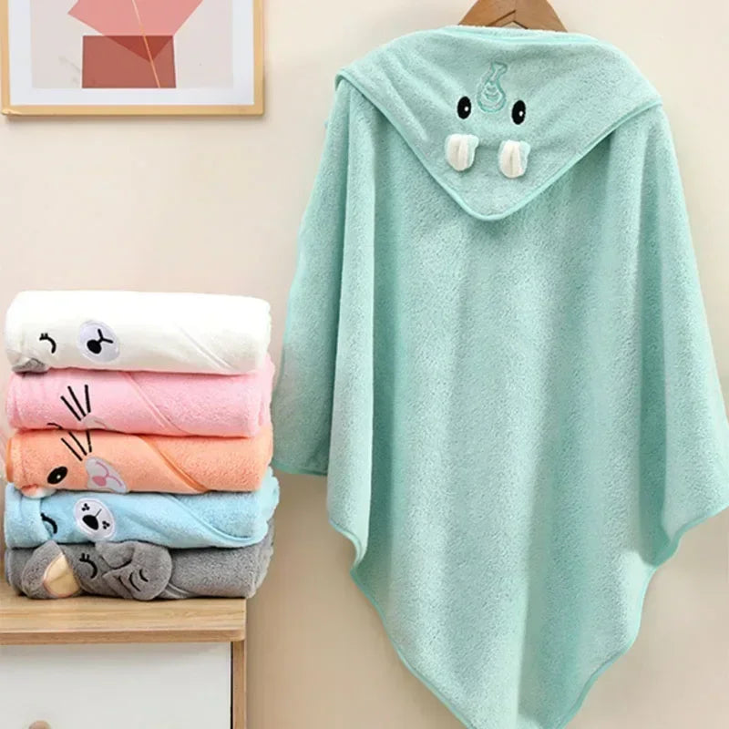 Hooded Baby Bath Towel & Swaddle Blanket