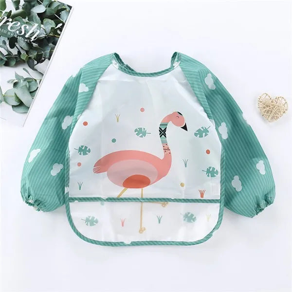 Baby Long Sleeve Waterproof Feeding Bib Apron