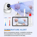 5-Inch Video Baby Monitor with PTZ Camera