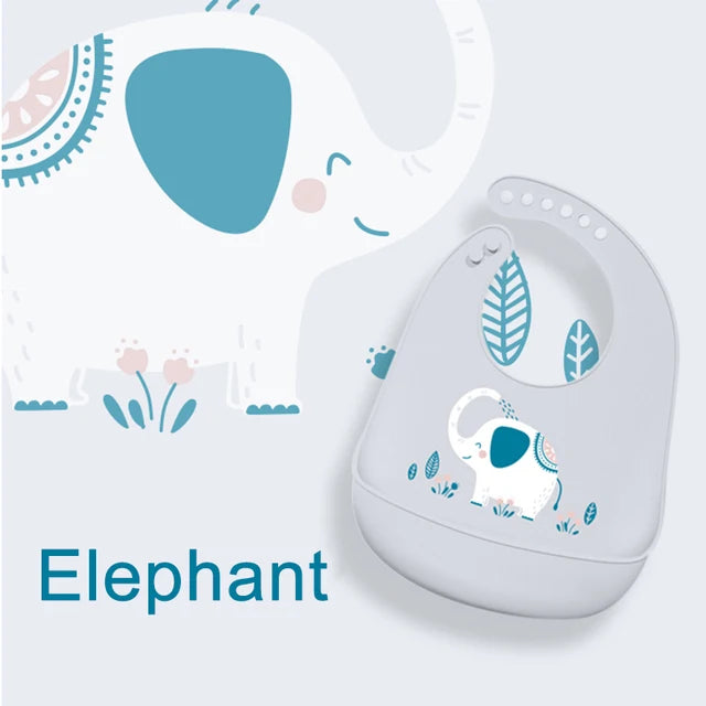 Cute Waterproof Silicone Baby Bib