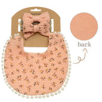 3-Piece Floral Baby Bib & Headband Set