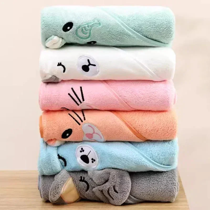 Hooded Baby Bath Towel & Swaddle Blanket