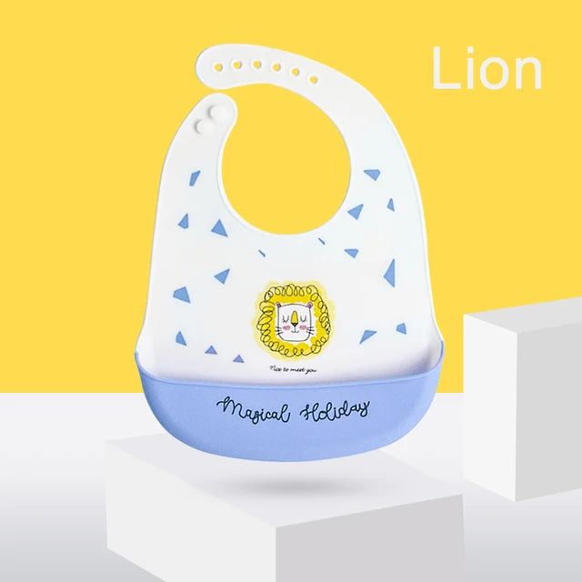 Cute Waterproof Silicone Baby Bib