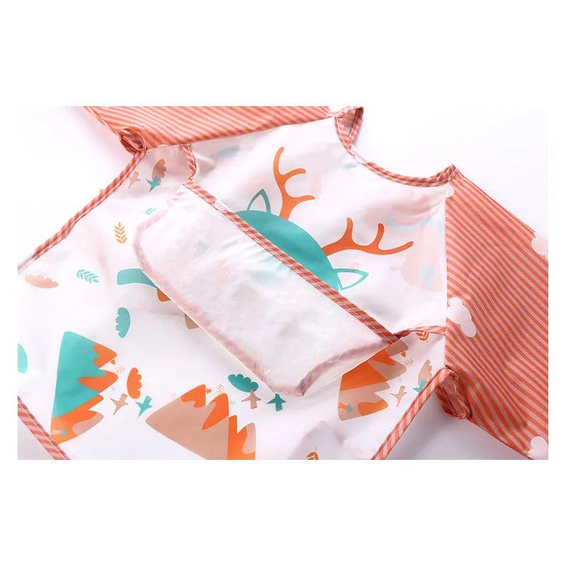 Baby Long Sleeve Waterproof Feeding Bib Apron