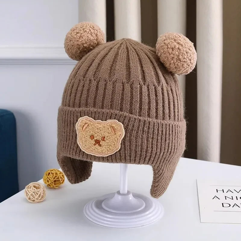 Bear Ear Knit Baby Winter Hat