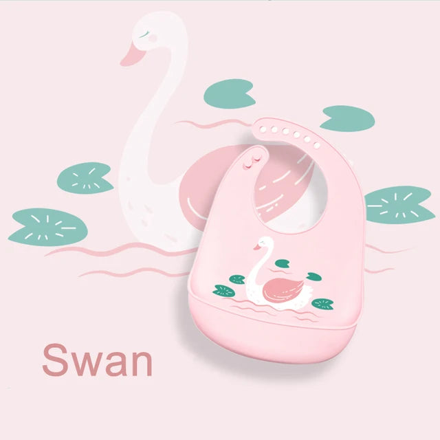 Cute Waterproof Silicone Baby Bib