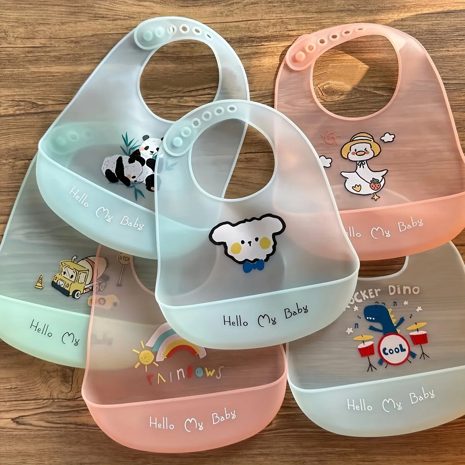 Cute Cartoon Animal Silicone Baby Bib