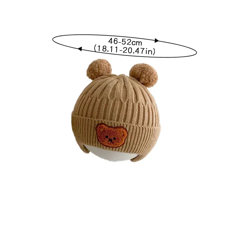 Bear Ear Knit Baby Winter Hat