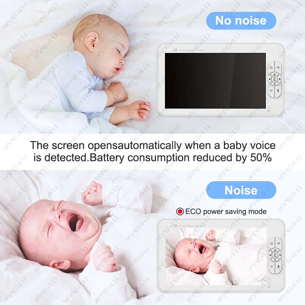 5-Inch Video Baby Monitor with PTZ Camera