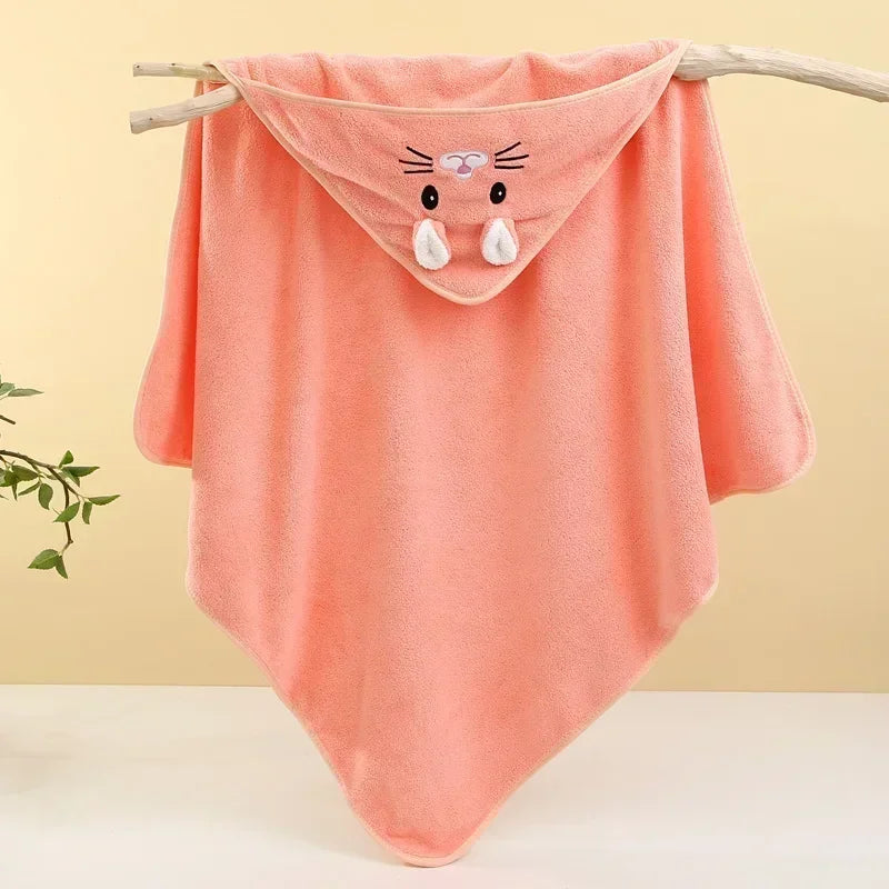 Hooded Baby Bath Towel & Swaddle Blanket