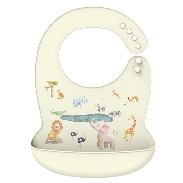 Cute Waterproof Silicone Baby Bib