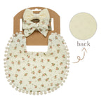 3-Piece Floral Baby Bib & Headband Set