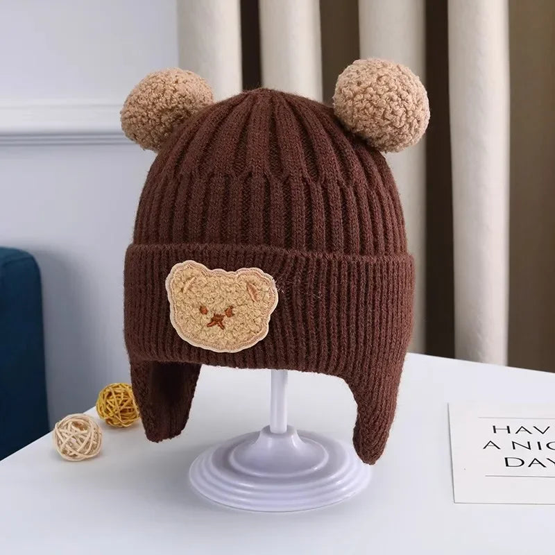 Bear Ear Knit Baby Winter Hat