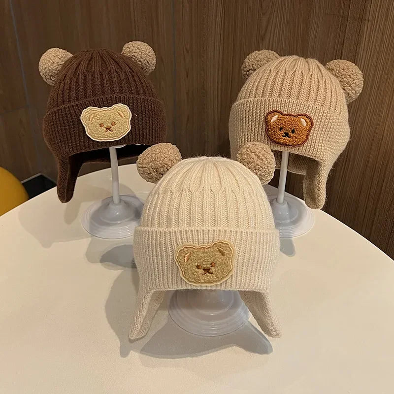 Bear Ear Knit Baby Winter Hat