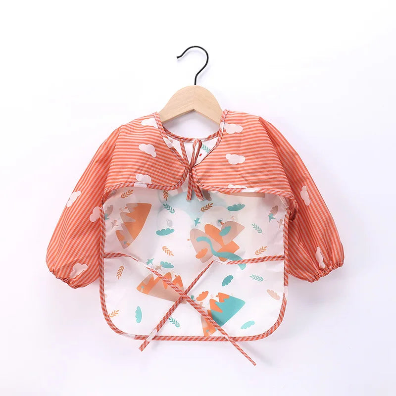 Baby Long Sleeve Waterproof Feeding Bib Apron
